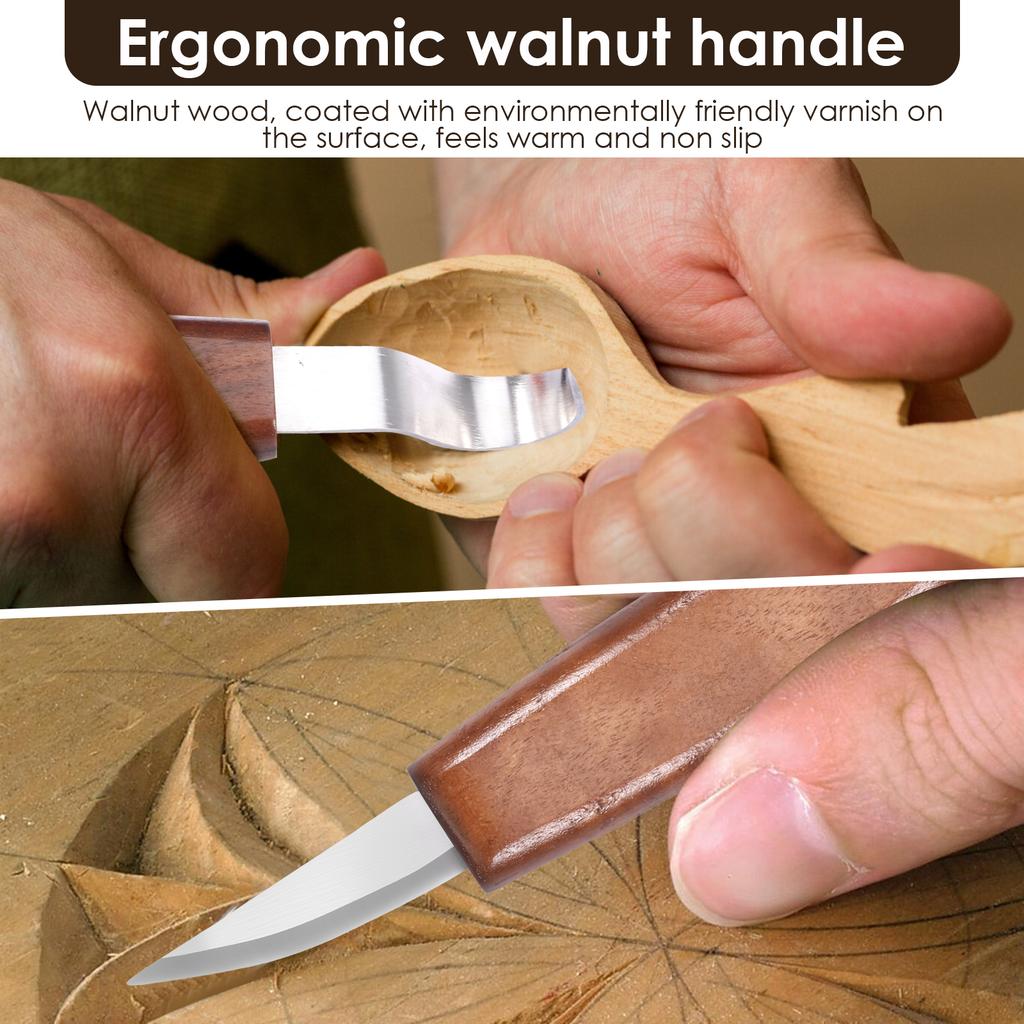 22/10Pcs Wood Carving Kit Woodworking Carving Knives Tool Whittling Cutter Gouges for Carpenter DIY Craft Beginner Enthusiastic