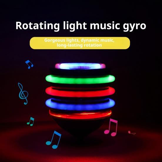 Luminous Top Interactive Football Heart Shape Spinning Top Battery-operated Musical Spinning