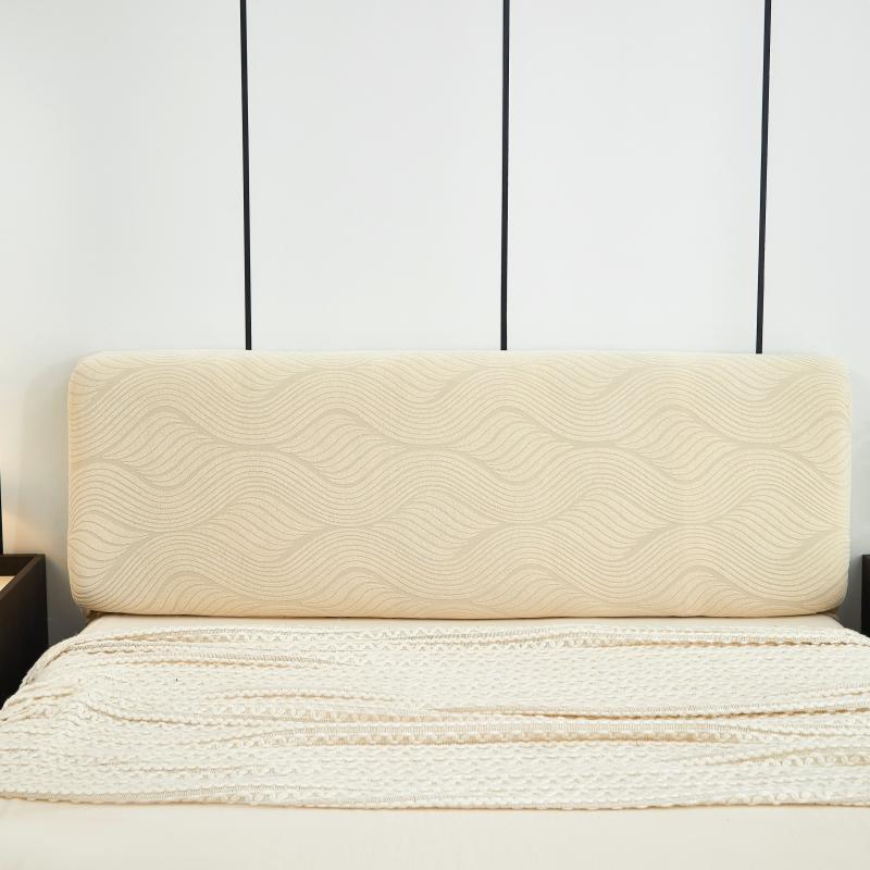 1 PC splash proof Headboard Cover wave pattern Headboard Cover knitted elastic jacquard Bedside Cover for bed in bedroom