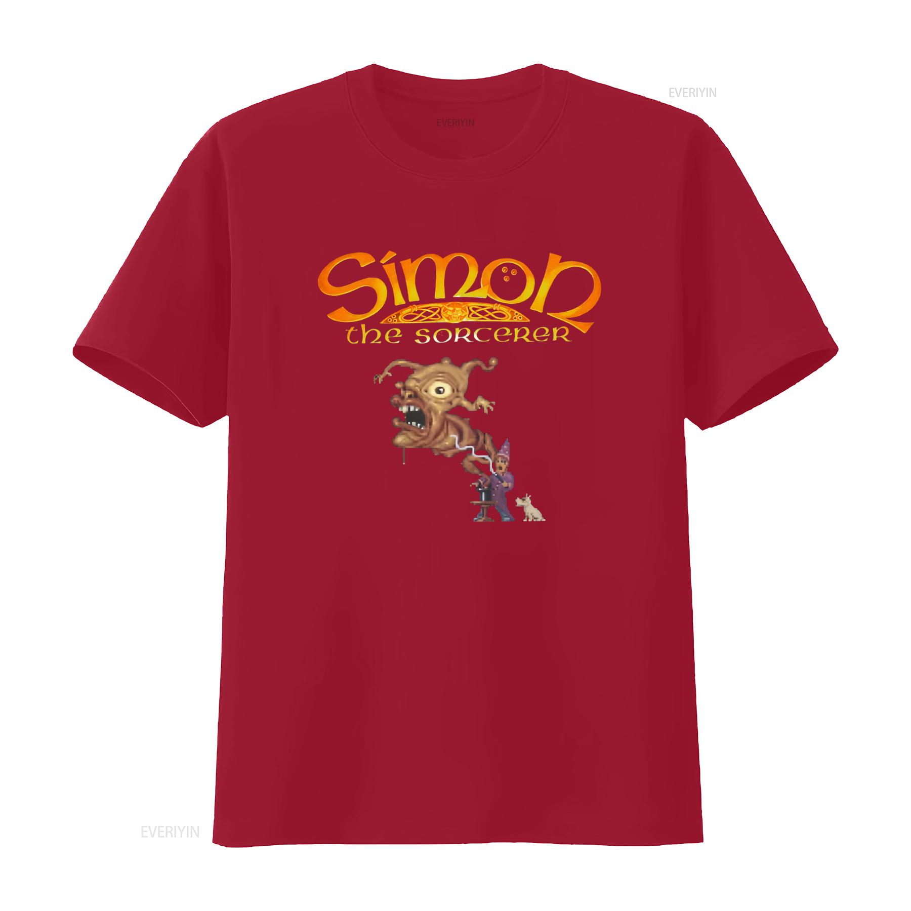 

Simon the Sorcerer Retro Video Game Amiga C64 T Shirt Nostalgic Gaming Design vintage Washed Unisex Stretched Soft Comfortable S