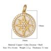 Sun Star Moon Crescent Copper Zircon Charm Clouds Hamsa Hand Leaf Juice DIY Jewelry Bracelet Earring Necklace Pendant