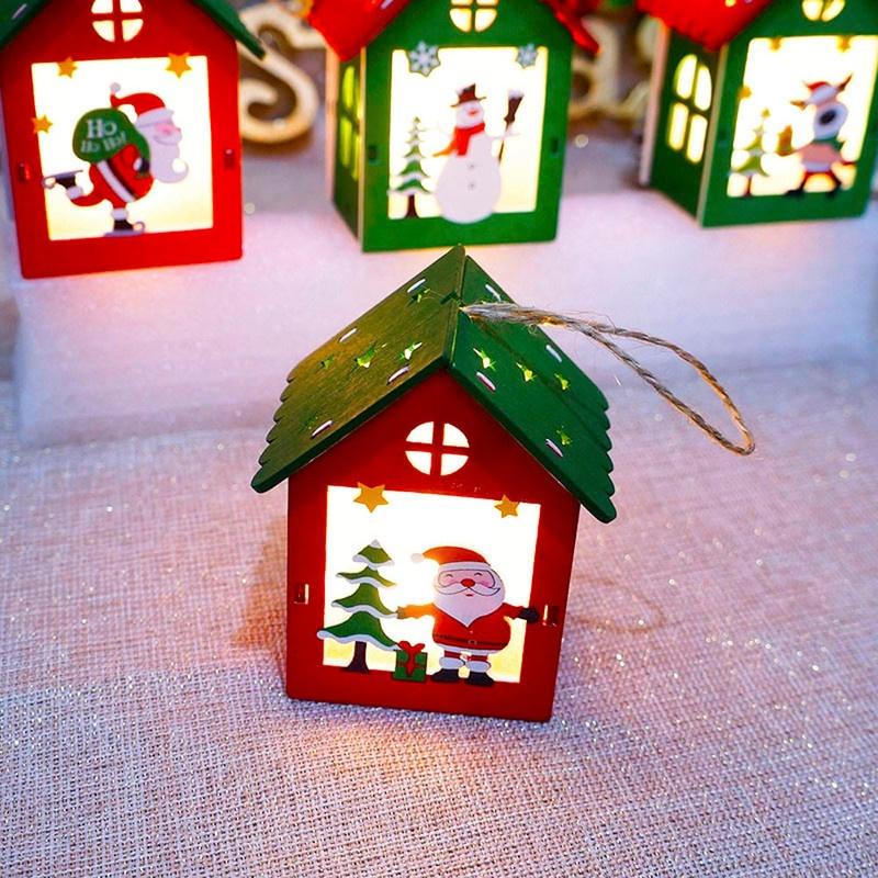 Christmas Ornaments LED Light Chalet Hotel Bar Dekorace vánočního stromu