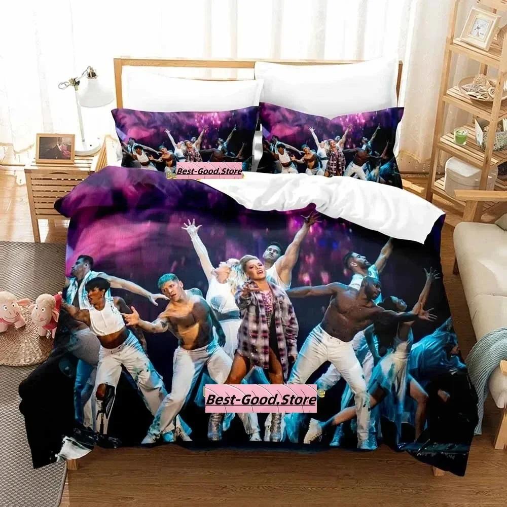 Pink Singer Tour Bedding Set Single Twin Full Queen King Size Bed Set Adult Kid Bedroom Duvetcover Sets Anime Bed Sheet Set