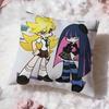P-panty and Stockings Cushion Cover Premium Comfort Reversible Pillow Cove -Two In One Design for Any Room & Car Interior