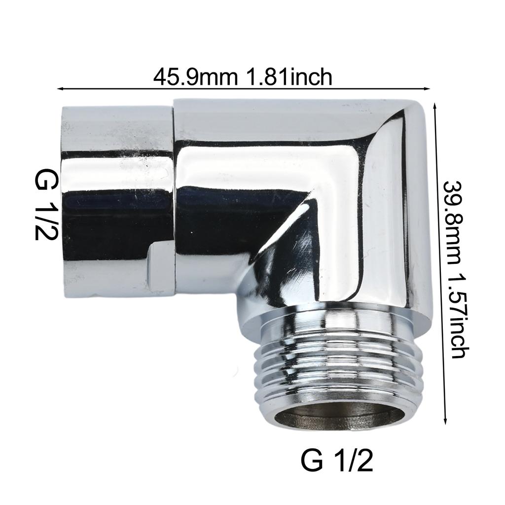 90 Degree Shower Elbow Adapter Copper Connector for Adjustable Water Direction