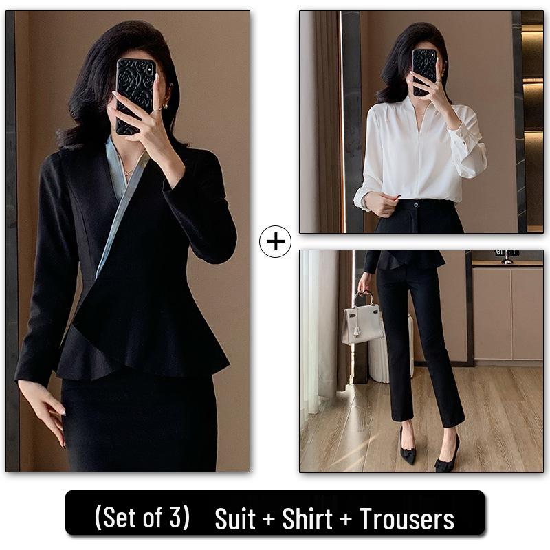 2025 Spring/Autumn Women's Professional Slimming Suit Set - Elegant Office Workwear