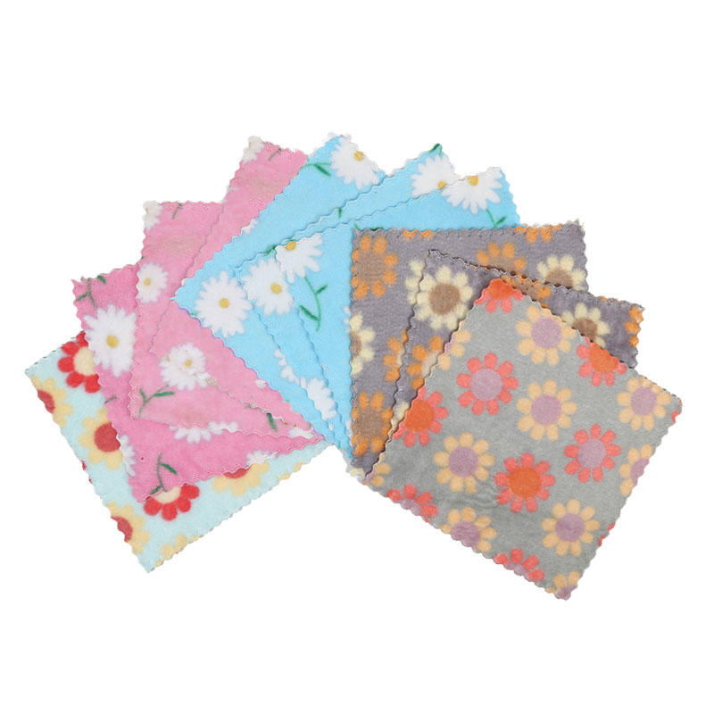 5/10Pcs Kitchen Dishes Reusable Tablecloth Household Clean Supplies Plush Coral Fleece Cleaning Cloths Absorbent Multi Purposes