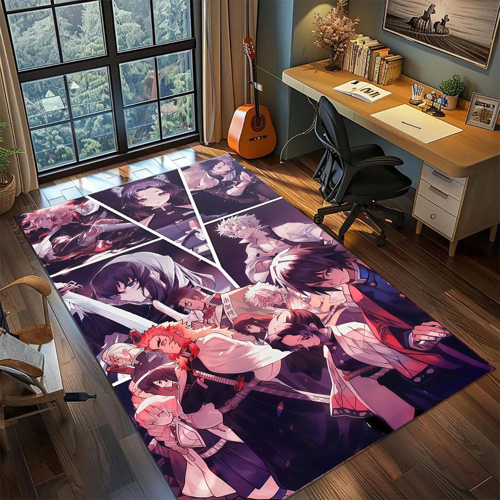 Kimetsu No Yaiba Carpet for Living Room Bedroom Home Decor Cool Movie Mat Play Floor Mat