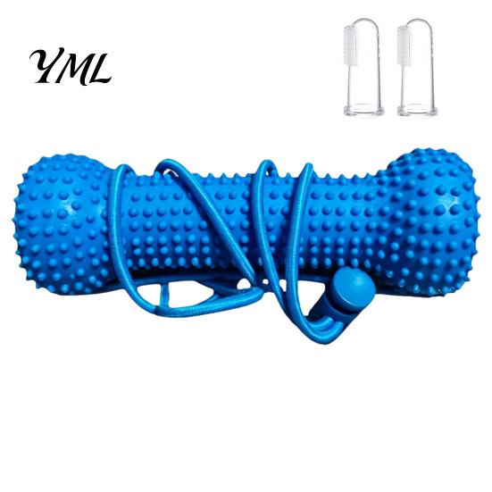 Bite-resistant Dog Toy Chew Toys for Aggressive Chewers, 2-in-1 Teeth Cleaning Dental Care with Boredom Relief Rope, Bone Shaped TPR Interactive Tough
