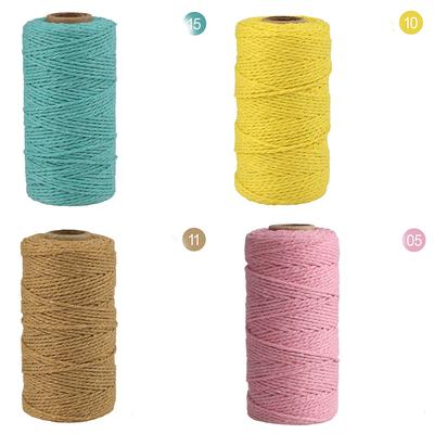 Decorative Two-Strand Cotton String Color Woven DIY Tapestry Rope Christmas Gift