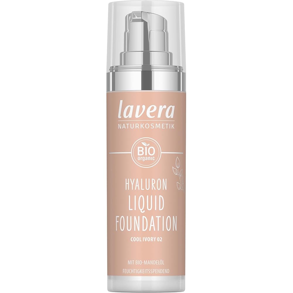 Lavera H Liquid Foundation 02 Cool Ivory 30ml Lightweight Formula Natural Finish
