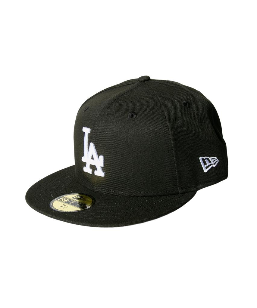 New Era 59FIFTY Los Angeles Dodgers Black Size 7 Cap, & White, 1/8" [Used]