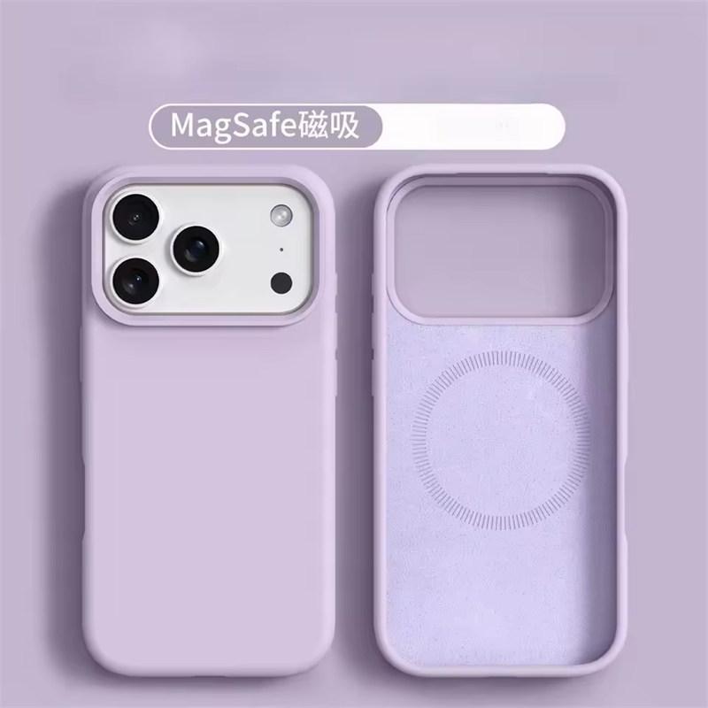 Liquid Silicone Magnetic for MagSafe Phone Case for IPhone 17 16 Pro Max 17 Ari 15 14 13 Solid Color Skin Protection Soft Back Cover