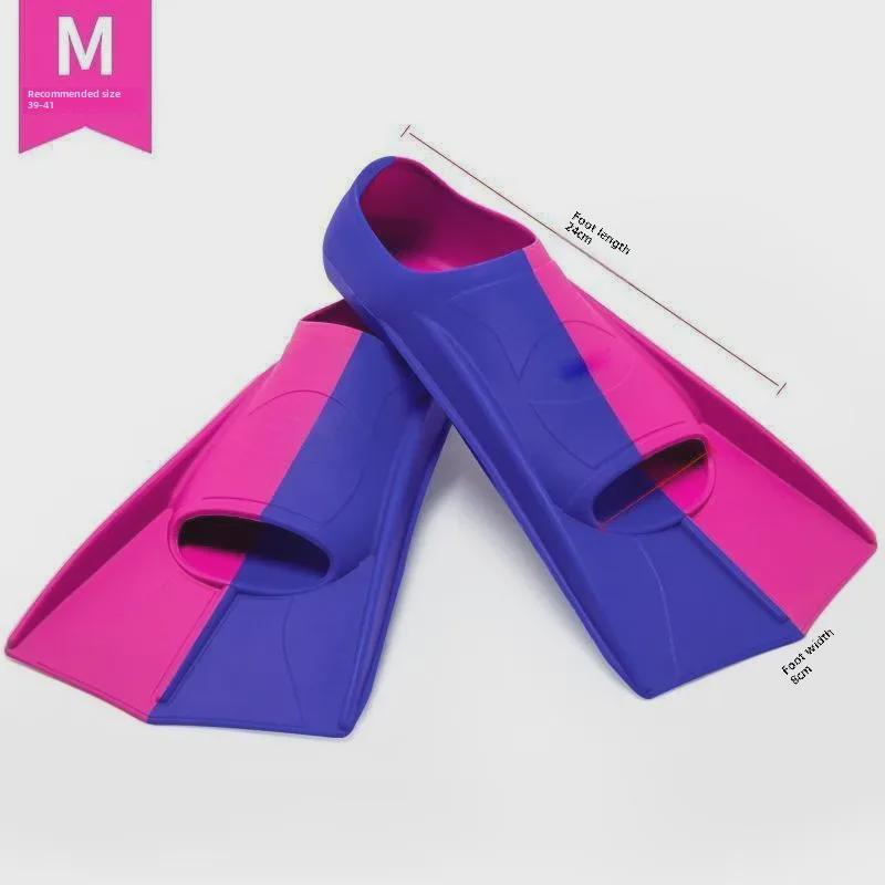 Silicone Short Swimming Fins for Adults & Kids - Ideal for Freestyle & Breaststroke Training