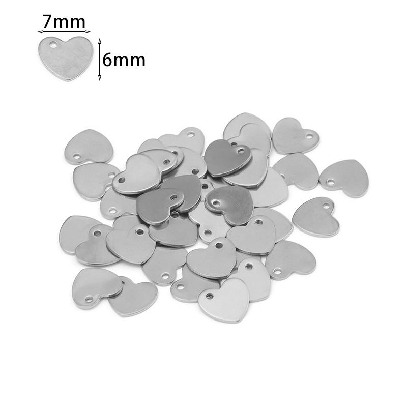 

10-20pcs 6-35mm Stainless Steel Charms Round Dog Tag Pendant Stamping Blanks Pendants For Necklaces DIY Jewelry Making Wholesale