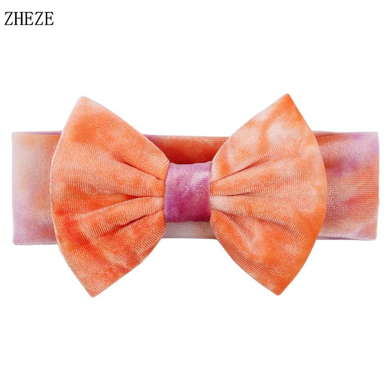 Baby Soft 5" Hair Bow Headband Kids Girls Velvet Headwrap Turband Toddler Photo Pro DIY Hair Accessories