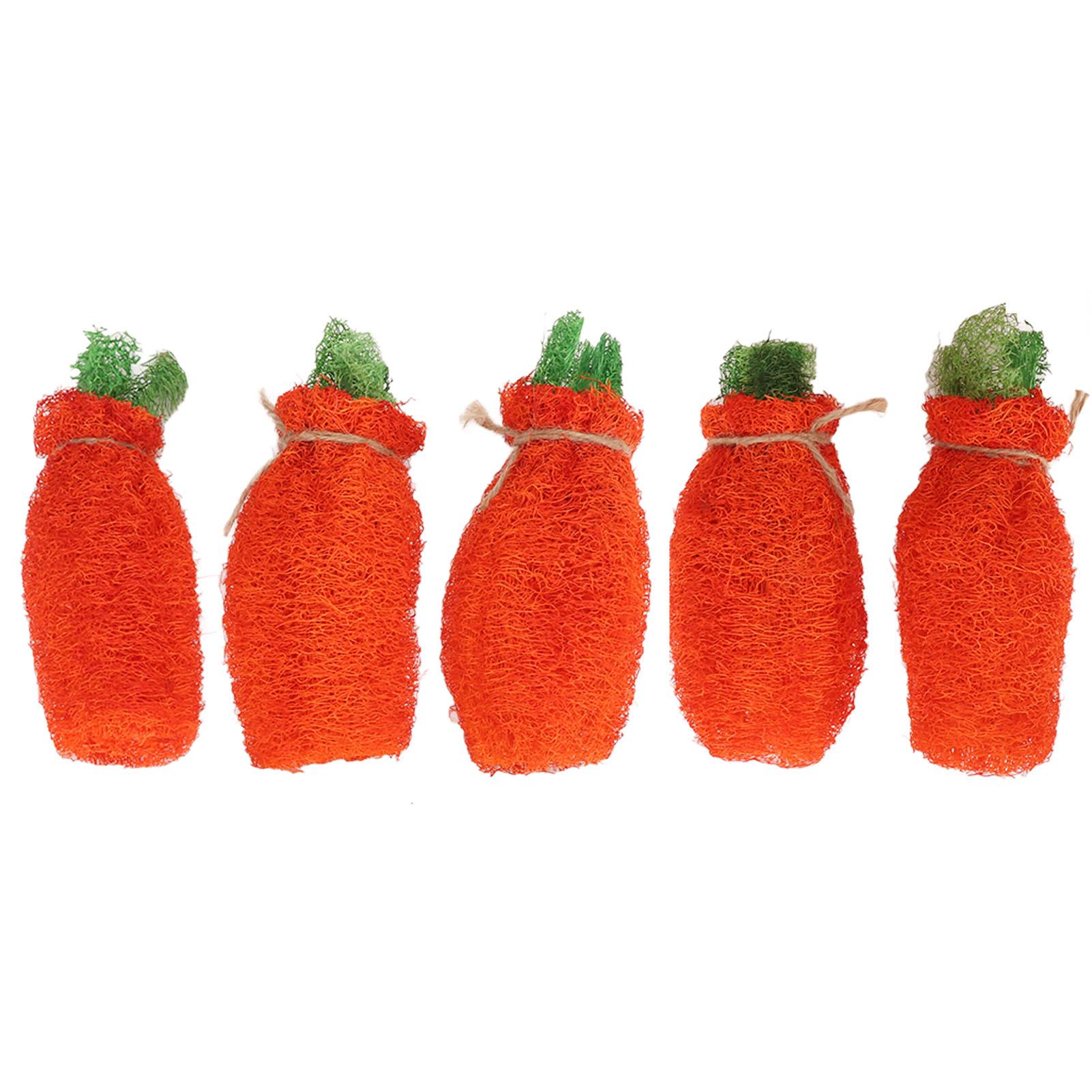 

Rabbit Loofah Carrot Toys Natural Funny Teeth Grinding Bite Resistance Hamster Chew Toys for Rabbit L