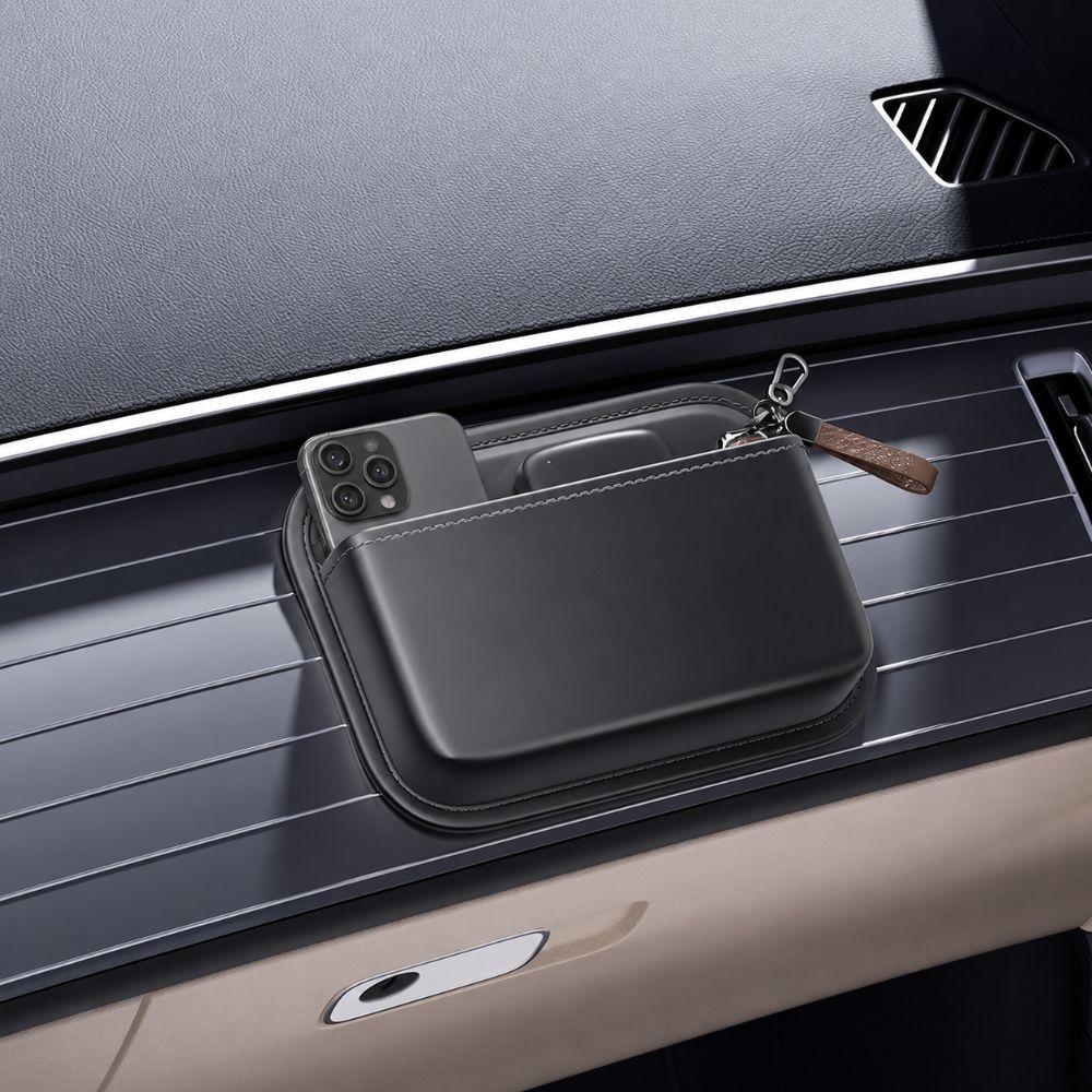 Self-adhesive Side Pocket Organizer PU Leather Car Seat Organizer Car Storage Bag Car Accessories