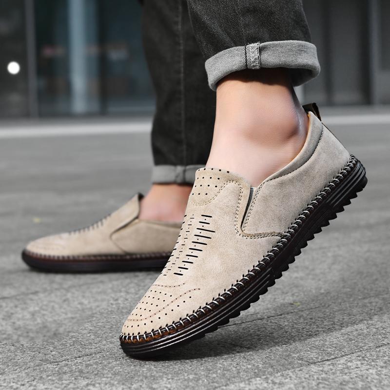Men Loafers Lightweight Men's Driving Shoes Brand Anti-Slip Comfortable Flat Shoes Designer Rubber Sole Breathable Shoes