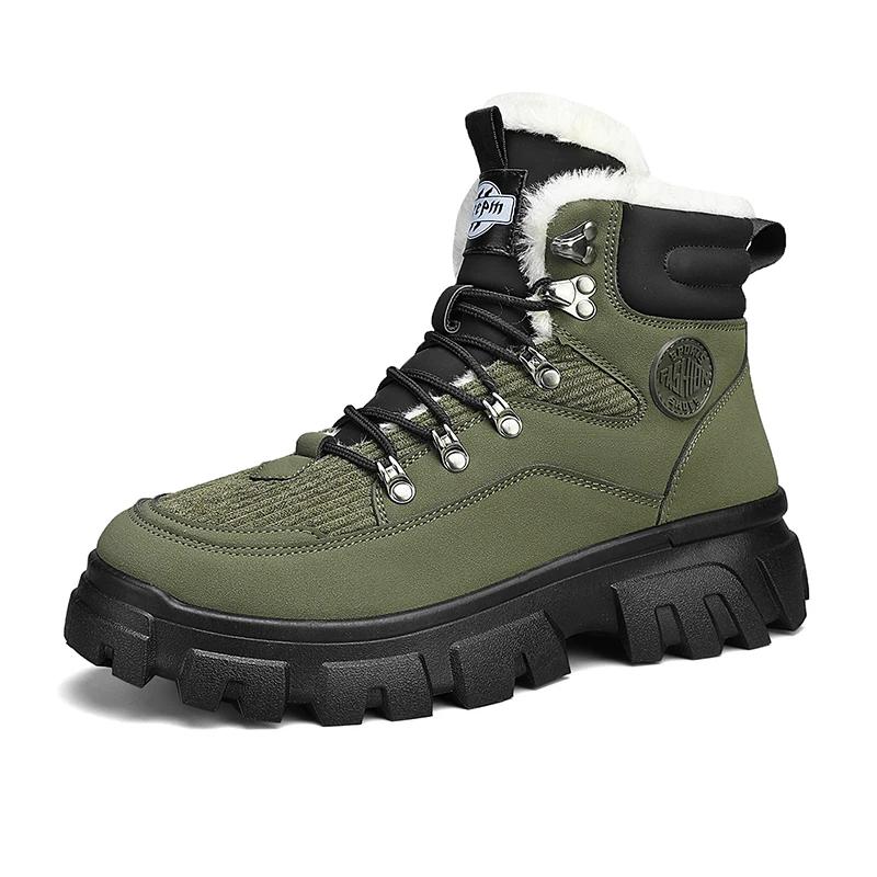 Ανδρικές Χειμερινές Μπότες Πλατφόρμα Άνδρας Εξωτερικού Χώρου Ορειβασία Casual Αθλητικά Παπούτσια Βαμβακερό Μαλλί Υψηλής Ποιότητας Μπότες Εργαλείων Μοντέρνα Υποδήματα Tenis