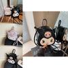 Kuromi Mini Backpack For Girls Cute Dark Cartoon Pu Material Daily Use