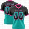 Custom Gradient Square Shape Flag Football Jersey Personlized Team Name and You Name, Number V-Neck Athletic Football T-Shirts