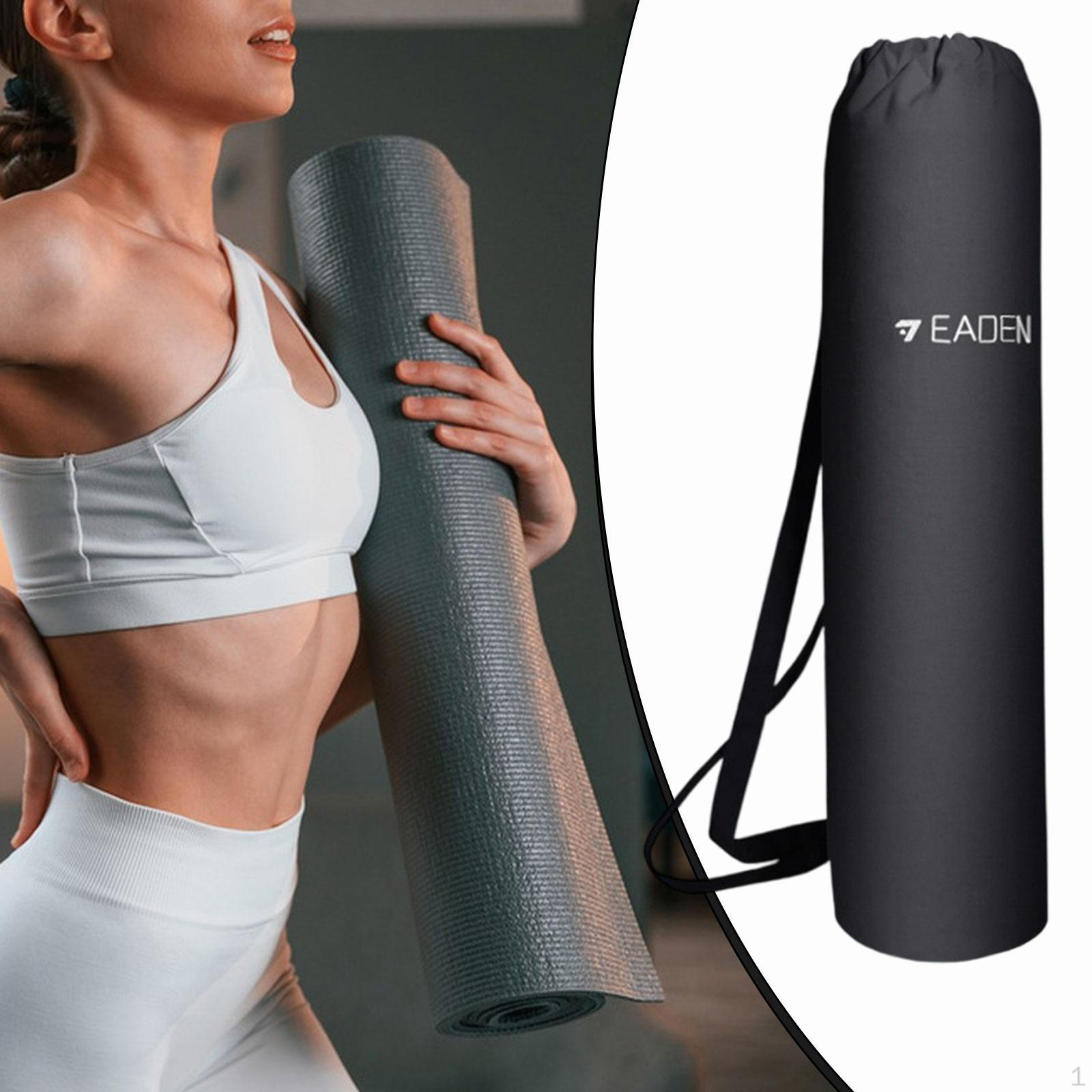 

Сумка-переноска для коврика Многофункциональный спортивный мешочек Холщовая наплечная сумка-тоут для путешествий, офиса black S