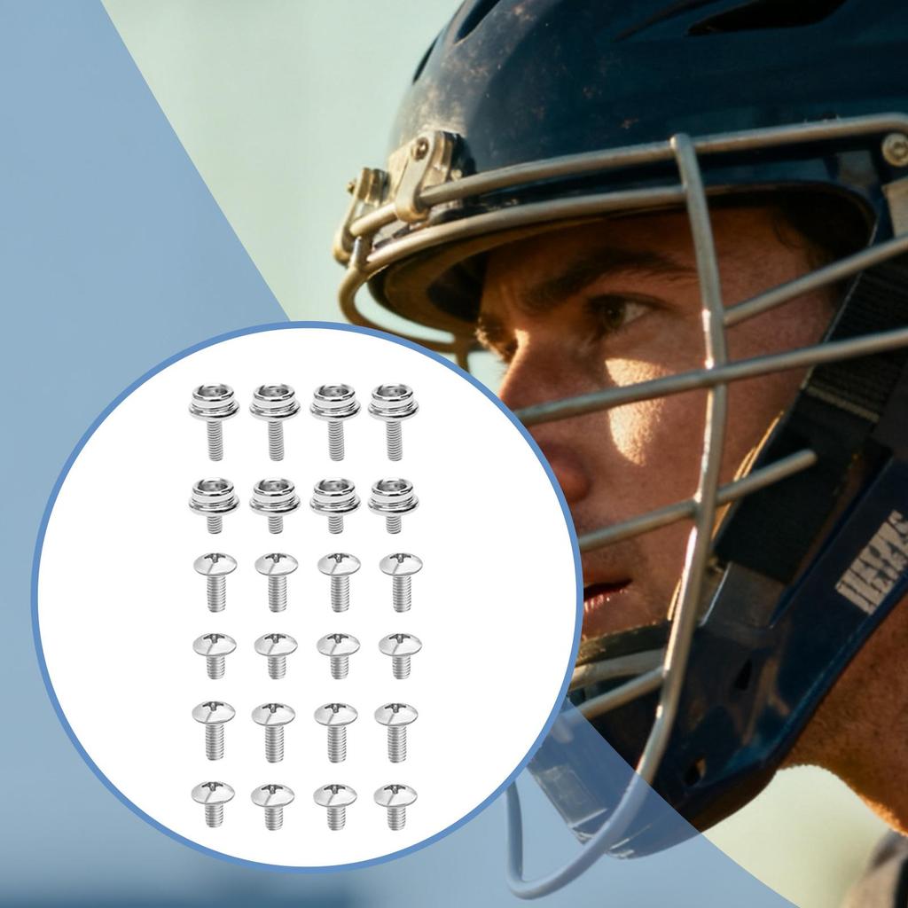 Football Hat Repair Kit 24 Pieces Multifunctional Stainless Steel Parts Hockey Hat Replacement Parts for Sports Baseball Repair