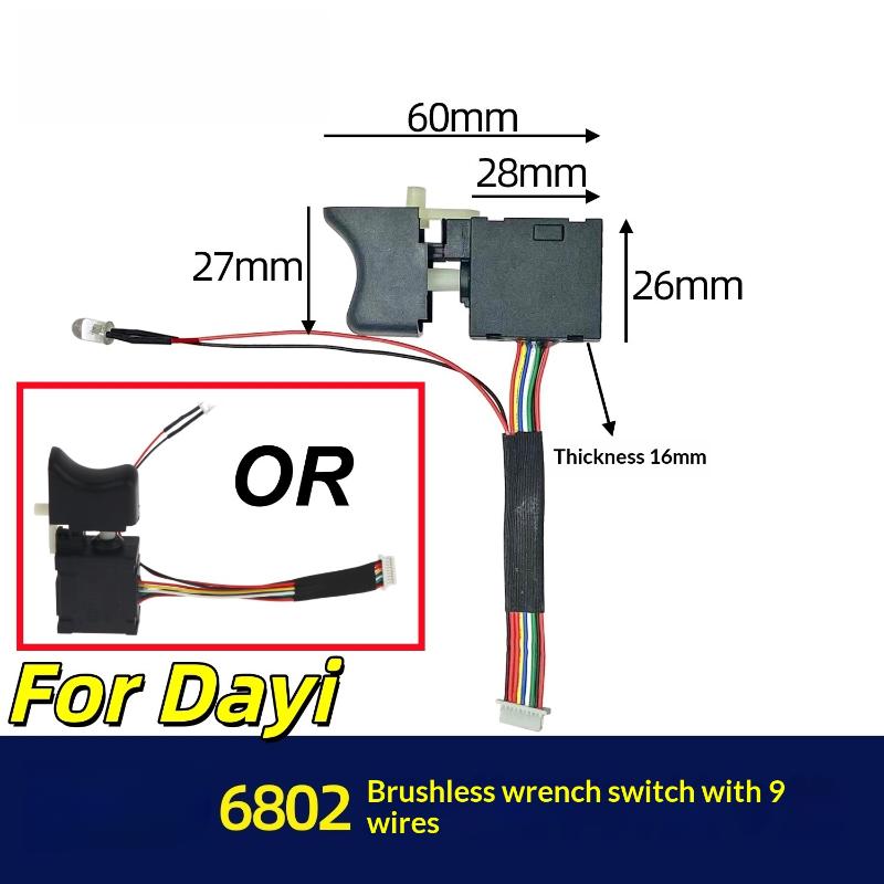Electric Drill Speed Control Switch 1Pcs Brushless Heavy Duty Push Button Trigger for Industrial Power Tool Maintenance