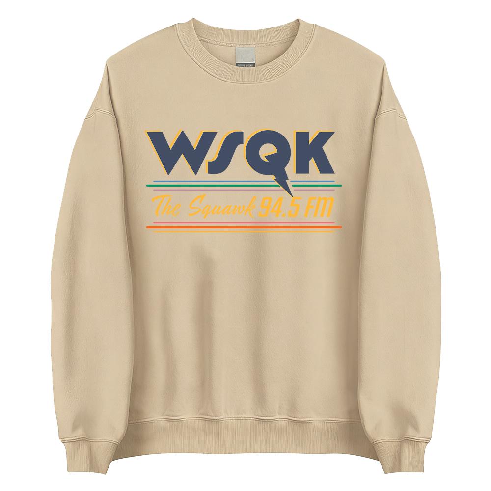Beam Me Up Place Sucks Crewneck Sweatshirt WSQK The Squawk 94.5 FM Print Pullovers Unisex Clothes Streetwear Long Sleeve Clothing