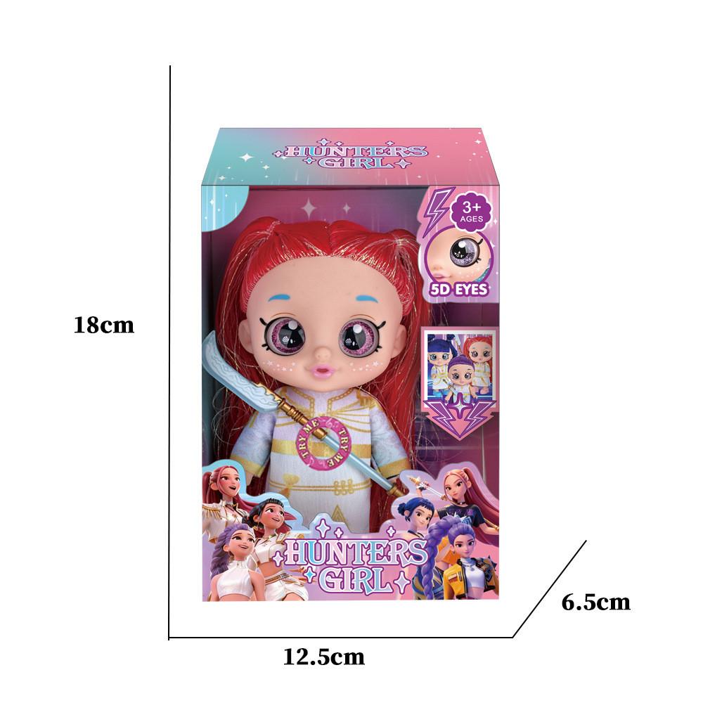Kpop Demon Hunters Rumi Mira Zoey Mini Figure Plastic Toy With Weapons For Fans And Kids