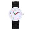 Cartoon Colorful Number Women's Jelly Silicone Strap Quartz Wristwatch