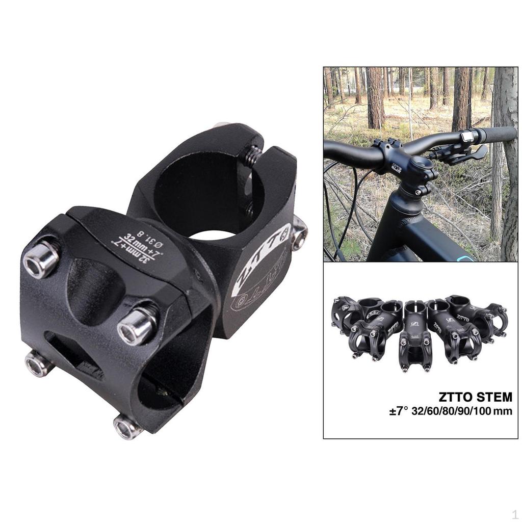 31.8mm Aluminum Alloy Cycling Mountain Bike Short Handlebar Stem Riser Increased Control Tube