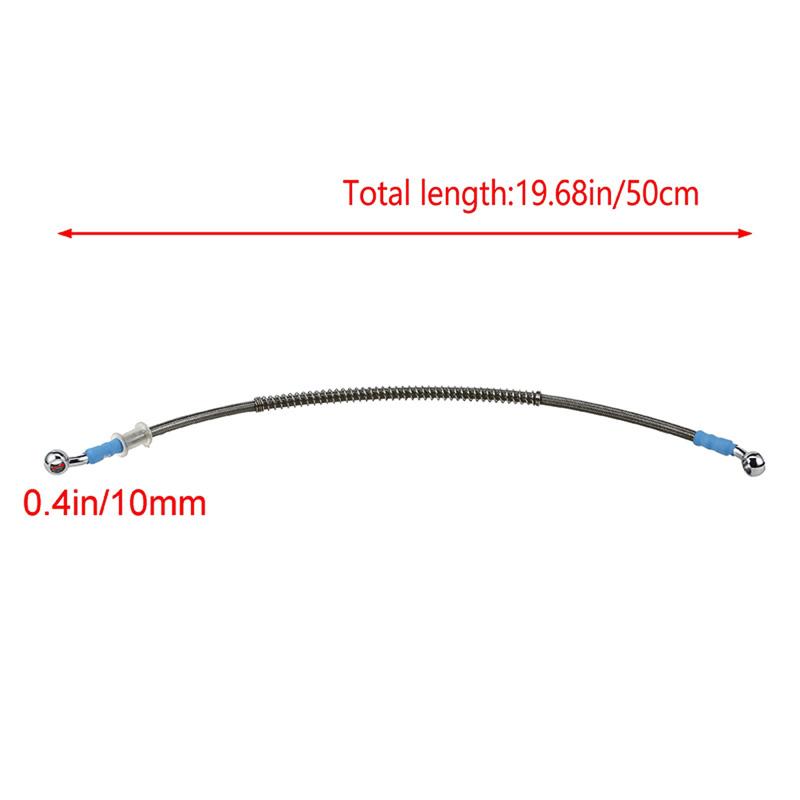 39-200cm Universal Braided Stainless Steel Motorcycle Brake Hose Line, AN3 Hydraulic Clutch Oil Pipe for ATV Dirt Pit Bike Street Racing