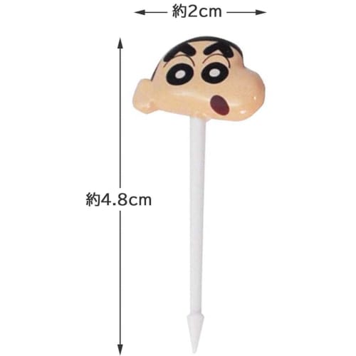 Bandai Crayon Shin-chan Niconico Picks, 8-Pack (4 Types x 2 of Each), Just Stick Them in Your Bento Box (Product Number: 2654851)