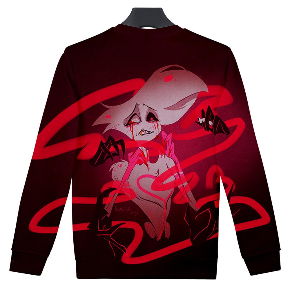 10 Colors Women Men's Hazbin Hotel Anime Print Hoodies Round Neck Sweatshirts Man Travel Pullover Male Top Streetwear Outdoor Tracksuit