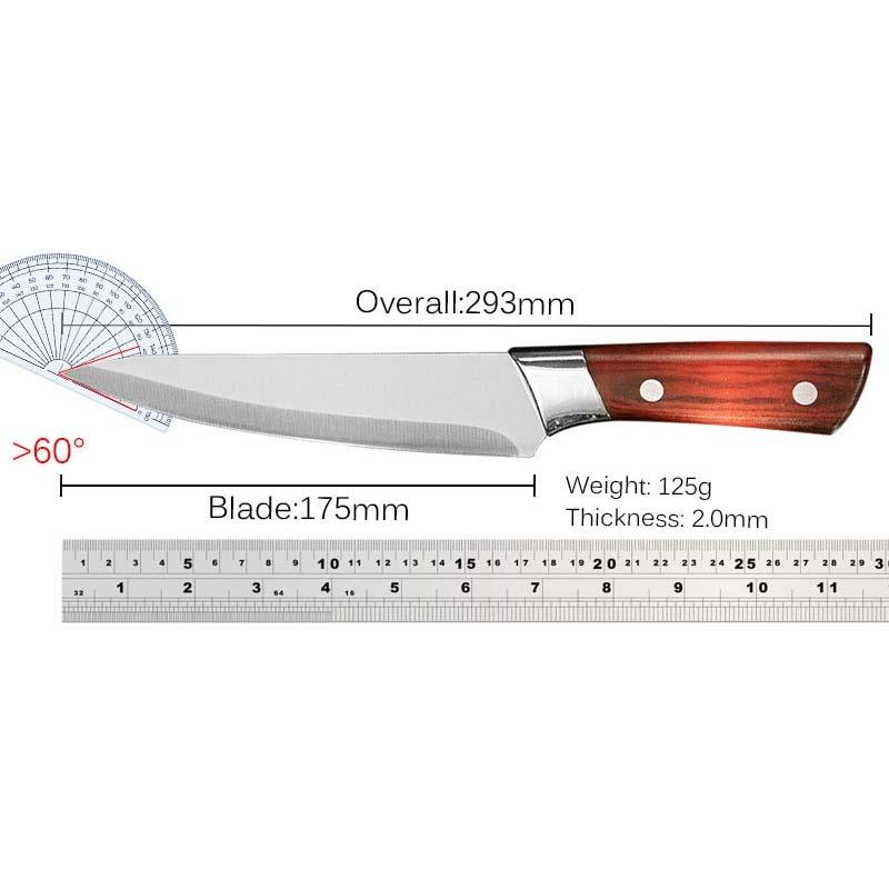 Meat Cleaver Chef Knife Stainless Steel Boning Knife Sharp Slaughtering Sheep Pig Fish Fruit Vegetable Knives with Sheath Kitchen Tool
