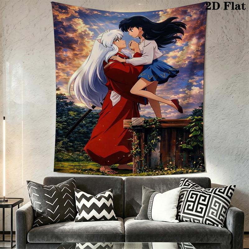 Inuyasha Complete Series Tapestry Background Cloth Fashion Print Soft Wall Covering Decoration Home Decor