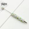 Comfortable Grip Beaded Pens Glitter Beadable Ballpoint Pen, Sparkly Rhinestone Star Moon Plastic DIY Handmade Gel Ink Pen for School Projects, Crafts