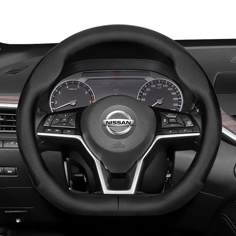 BGU1 For Nissan D-Shaped Steering Wheel Cover Ultra-Thin Micro Fiber Leather Sylphy Sentra Altima Teana Qashqai Xtrail Kicks Rogue