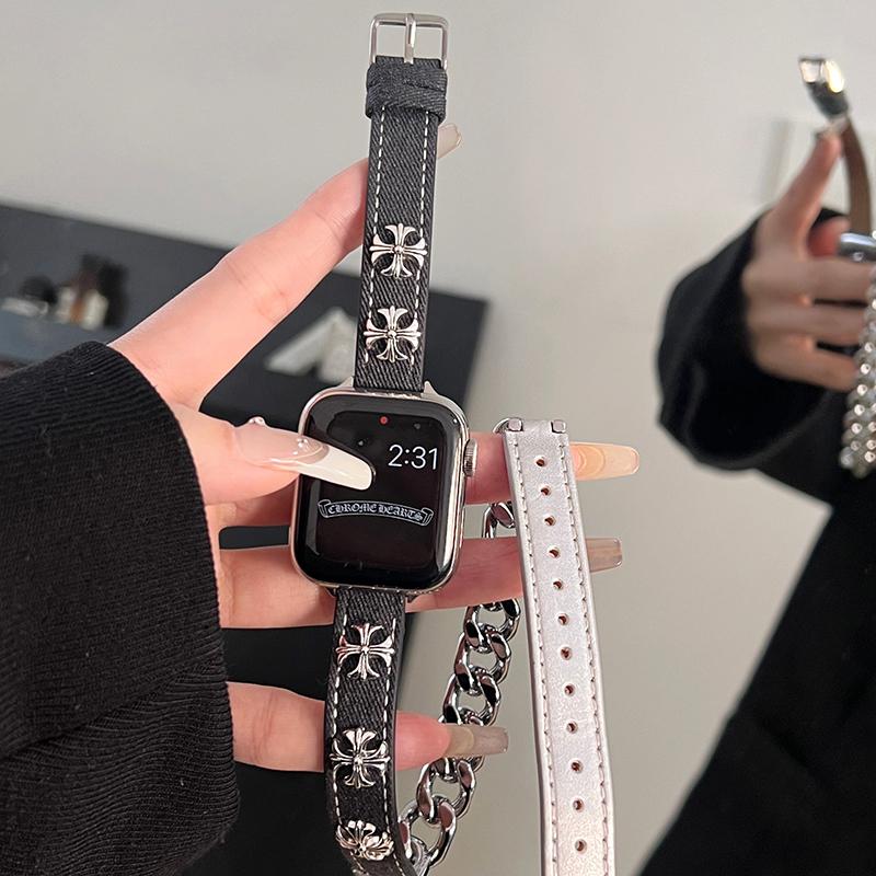 For Apple Watch 10 46mm/Ultra 2/Ultra 49mm/9 8 7 45mm/SE (2023) SE (2022) SE 6 5 4 44mm/3 2 1 42mm Watch Band Double Loop Style