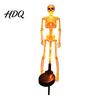 Festive Outdoor Party Lighting Solar Skeleton Garden Stake Light Halloween 3D Glowing Skull Yard Lights Decor with LED Waterproof Lawn Lamp