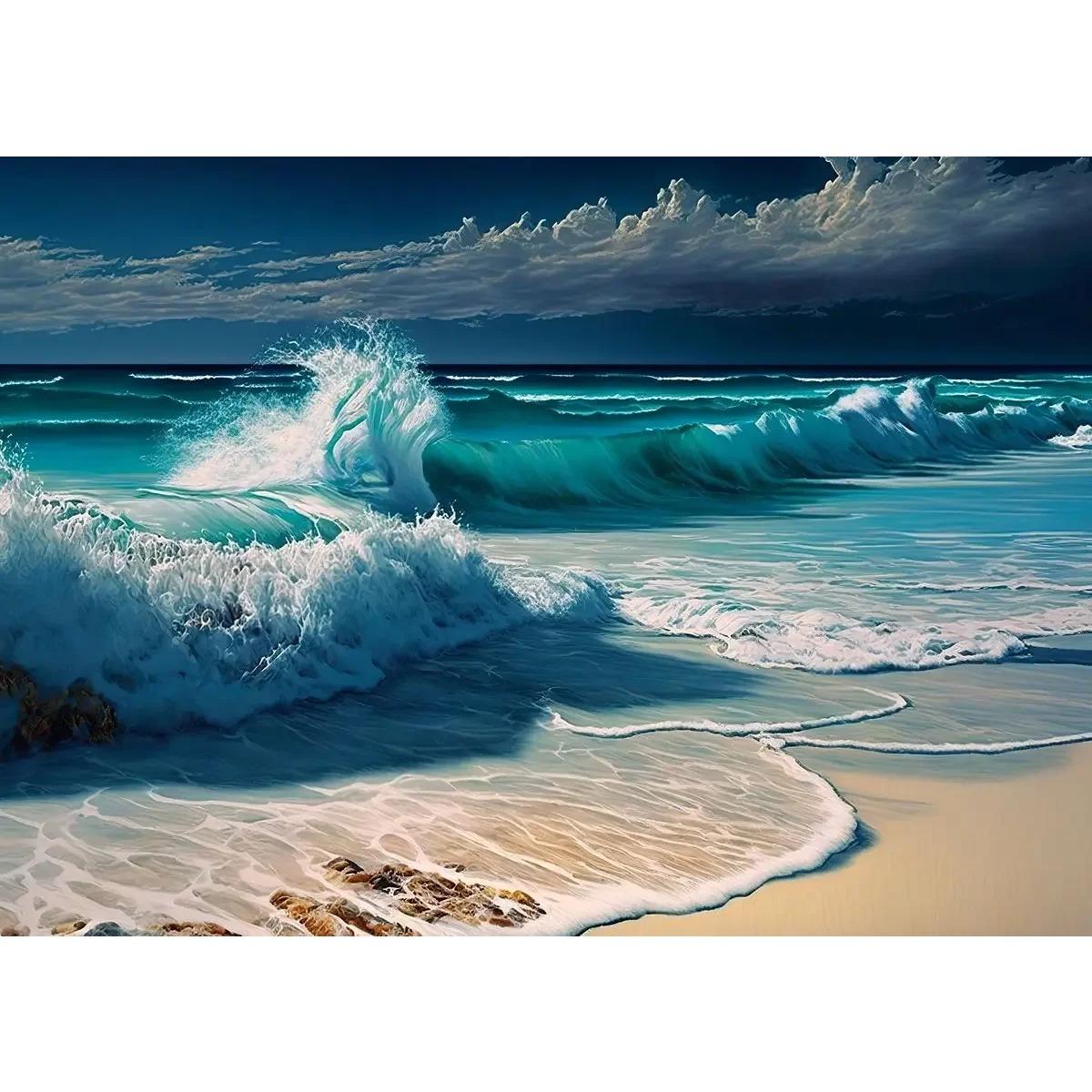 

Сучасні Прості Постери з Морськими Пейзажами Друк Полотно Картина Пляжний Морський Пейзаж Настінне Мистецтво Зображення для Вітальні Спальні Декорація 30x45cm No Frame білий