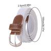 1Pc U Shape Buckle Elastic 100x2.5CM Unisex Belts Mens/Women Canvas Webbing Braided Imitation Leather