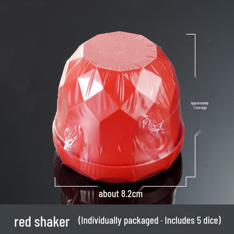 

Diamond-Shaped Dice Shaker Set with Base & Stopper for Bars & KTV