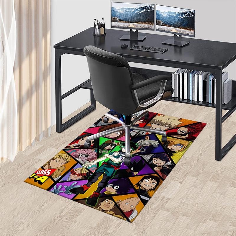 

1pc My Hero Academia Class 1-A Characters Anime Chair Mat - Office Desk Protector, Non-Slip Carpet for Home Decor, Gaming Room, Seasonal Gift.Y004 60cm by 90cm