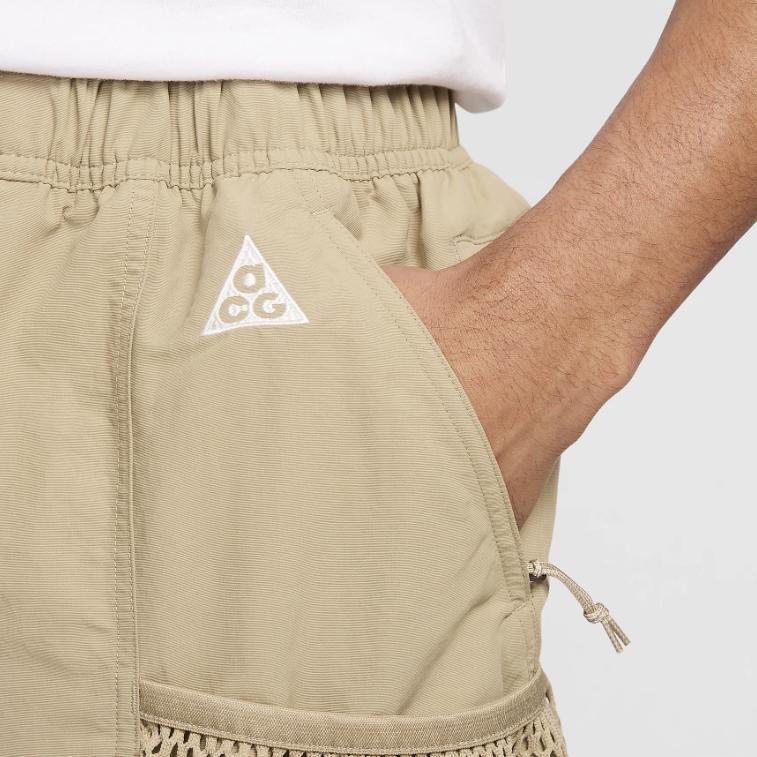 Nike ACG Snowgrass Comfortable Breathable Solid Color Embroidered Logo Loose Outdoor Cargo Shorts Men shorts Khaki DV9405-247
