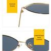 Cat Eye Small Frame Sunglasses Y2k Trendy Oval Metal Sun Glasses Women Punk Sunshade Shades Outdoor UV400 Protection Goggles