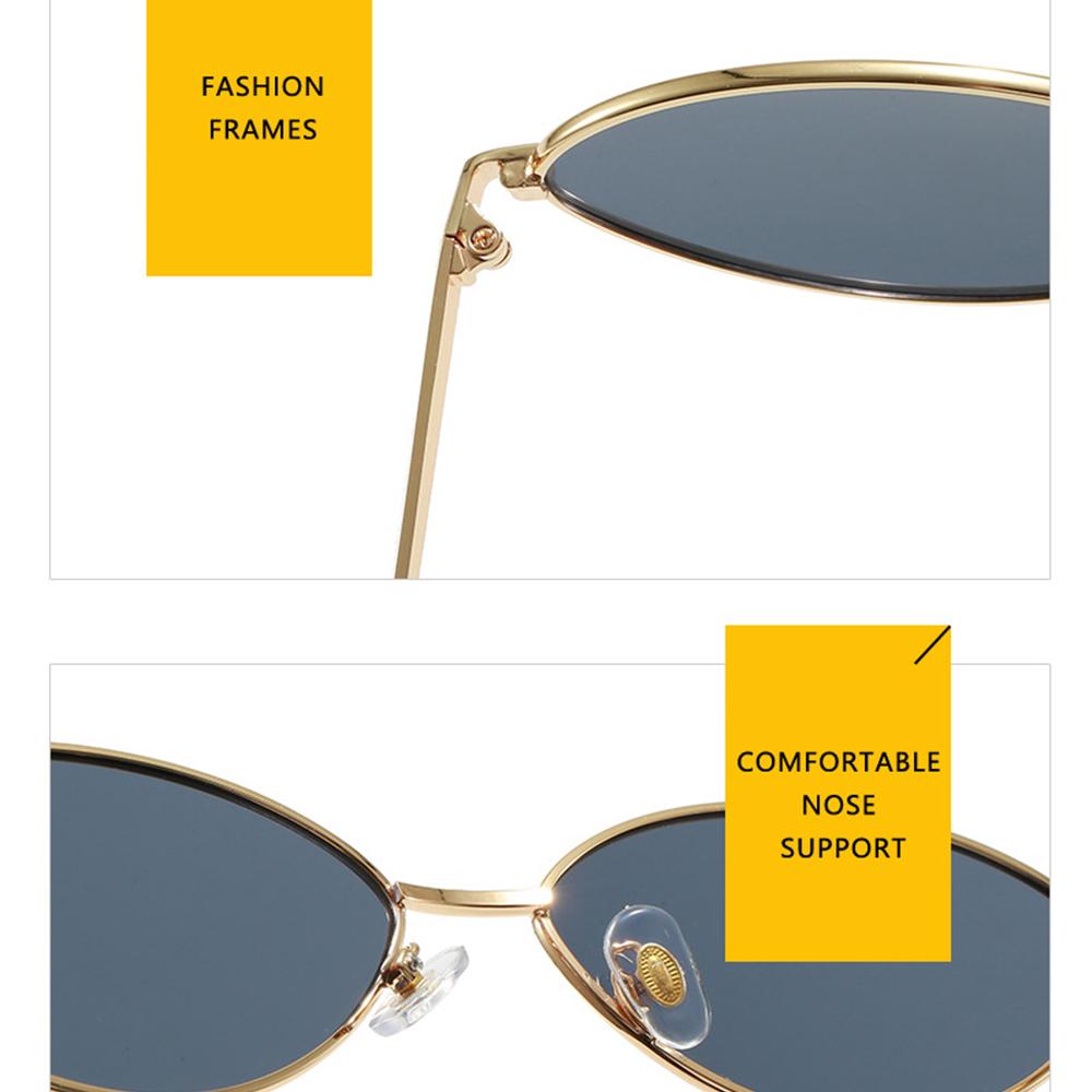 Cat Eye Small Frame Sunglasses Y2k Trendy Oval Metal Sun Glasses Women Punk Sunshade Shades Outdoor UV400 Protection Goggles