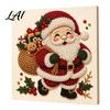 Progetti Artistici per Alleviare lo Stress Kit Perle Finte di Natale Pittura Capanna Innevata di Babbo Natale Kit Artigianale 3D Scintillante con Perline Fai da Te per Adulti Parete per le Festività Invernali di Casa
